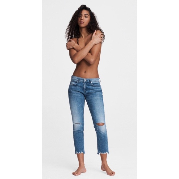 Rag & Bone Dre Low Rise Slim Boyfriend Jeans in Mendecino. - Picture 1 of 15